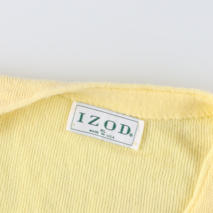 90'S IZOD Acrylic Knit Cardigan Made in USA Men's XL Vintage /eaa525054