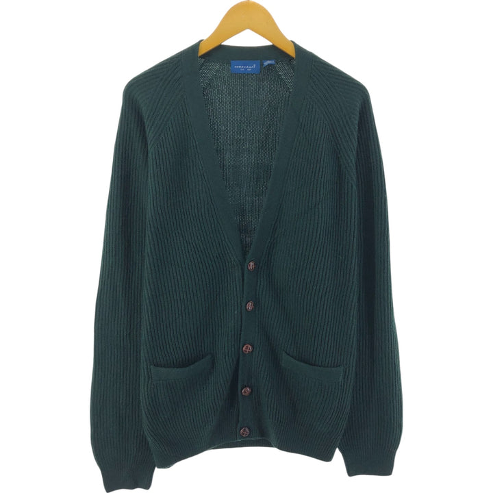 90'S Town Craft Ribbed Acrylic Knit Cardigan Men's Size L Vintage /eaa525058