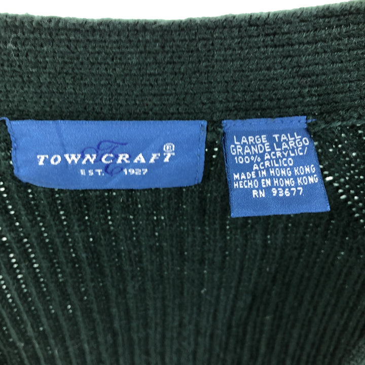 90'S Town Craft Ribbed Acrylic Knit Cardigan Men's Size L Vintage /eaa525058