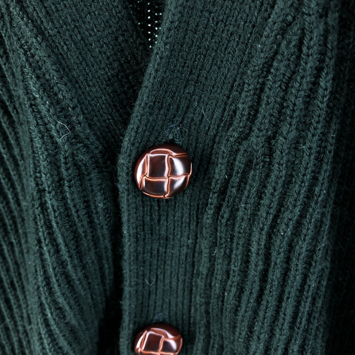 90'S Town Craft Ribbed Acrylic Knit Cardigan Men's Size L Vintage /eaa525058