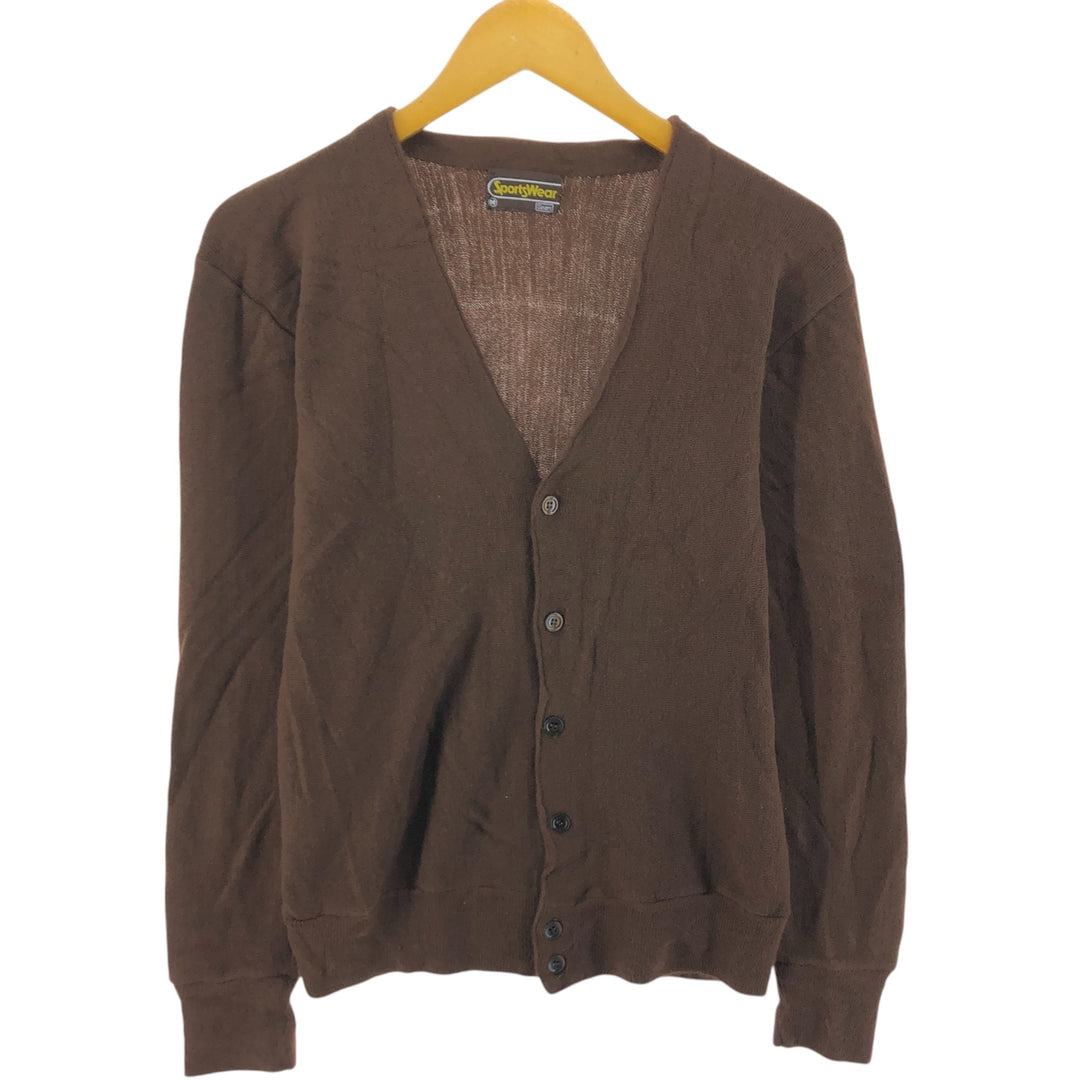 70s~80'S Sears SPORTSWEAR Acrylic Knit Cardigan Men's M Size Vintage /eaa525064