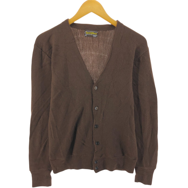 70s~80'S Sears SPORTSWEAR Acrylic Knit Cardigan Men's M Size Vintage /eaa525064