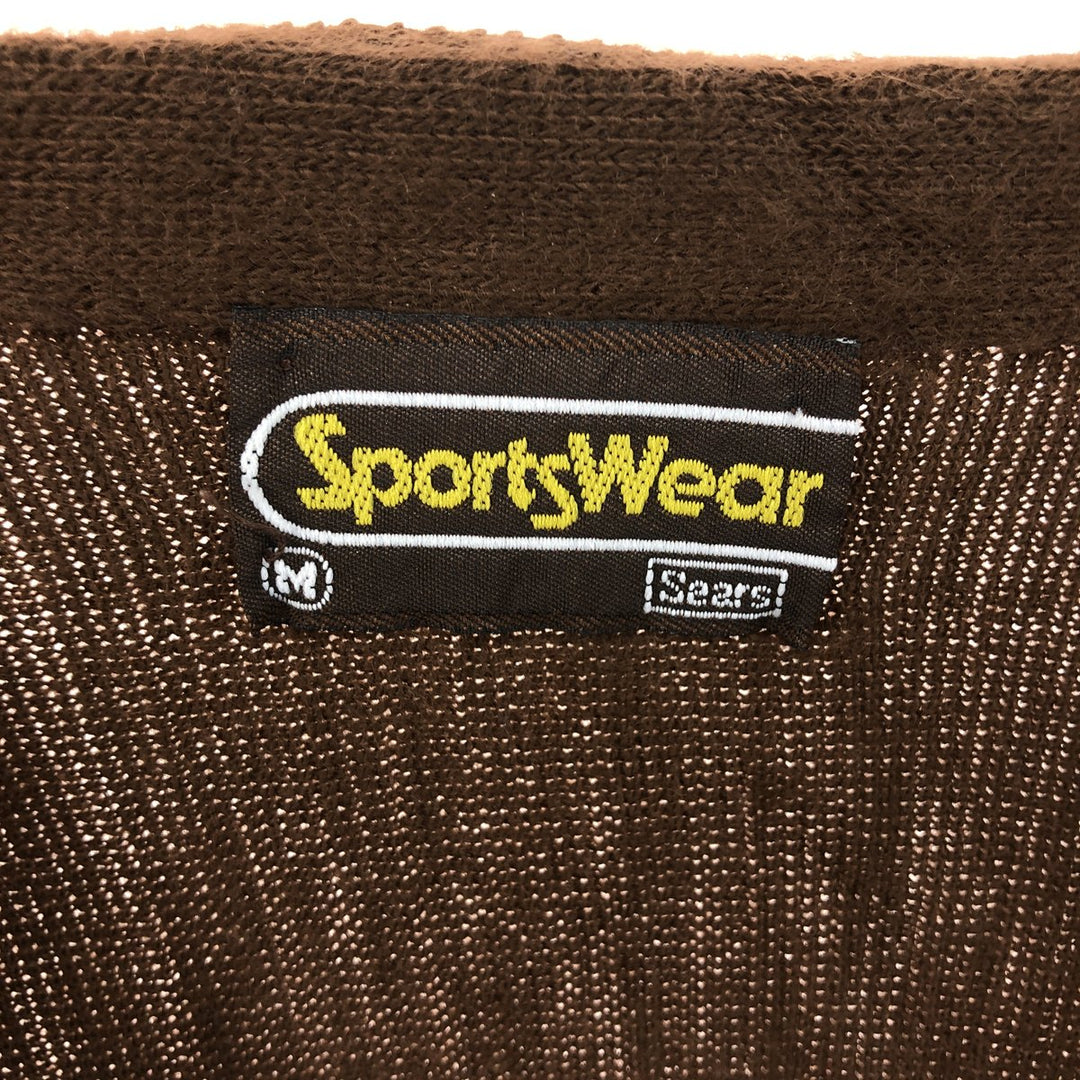 70s~80'S Sears SPORTSWEAR Acrylic Knit Cardigan Men's M Size Vintage /eaa525064