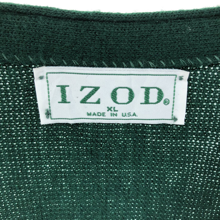 90'S IZOD Acrylic Knit Cardigan Made in USA Men's XL Vintage /eaa525065