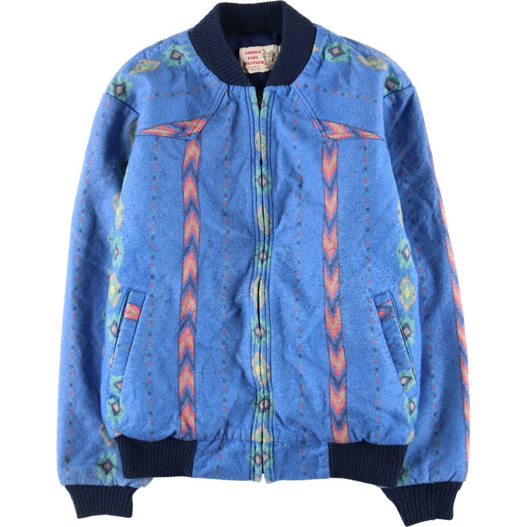 80's Saddle King Western Native Pattern Blouson Made in USA Men's L Size Vintage /eaa525076