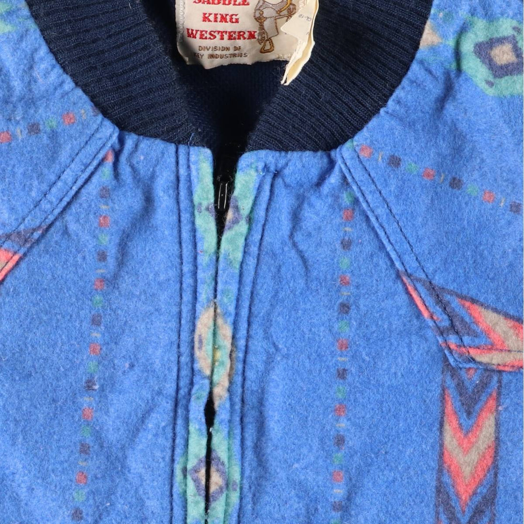 80's Saddle King Western Native Pattern Blouson Made in USA Men's L Size Vintage /eaa525076
