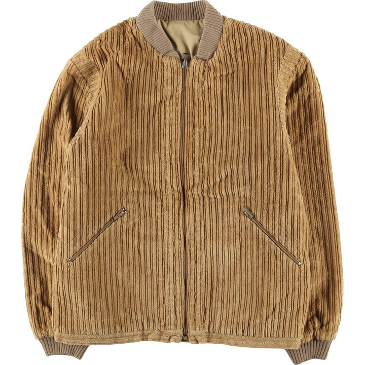 Vintage 80s-90'S Nino Cerruti SPORT reversible wide-ribbed corduroy jacket, men's size M cotton Beige type Vintage Second Hand