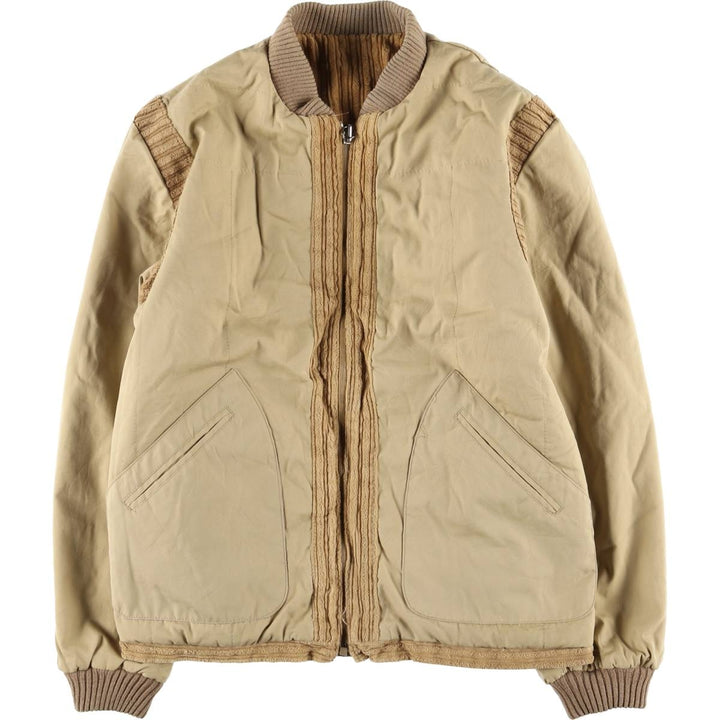 Vintage 80s-90'S Nino Cerruti SPORT reversible wide-ribbed corduroy jacket, men's size M cotton Beige type Vintage Second Hand