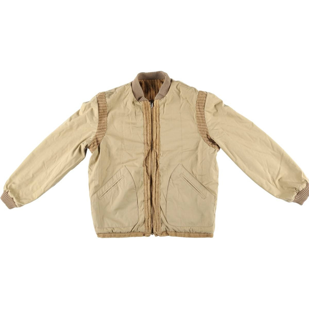 Vintage 80s-90'S Nino Cerruti SPORT reversible wide-ribbed corduroy jacket, men's size M cotton Beige type Vintage Second Hand