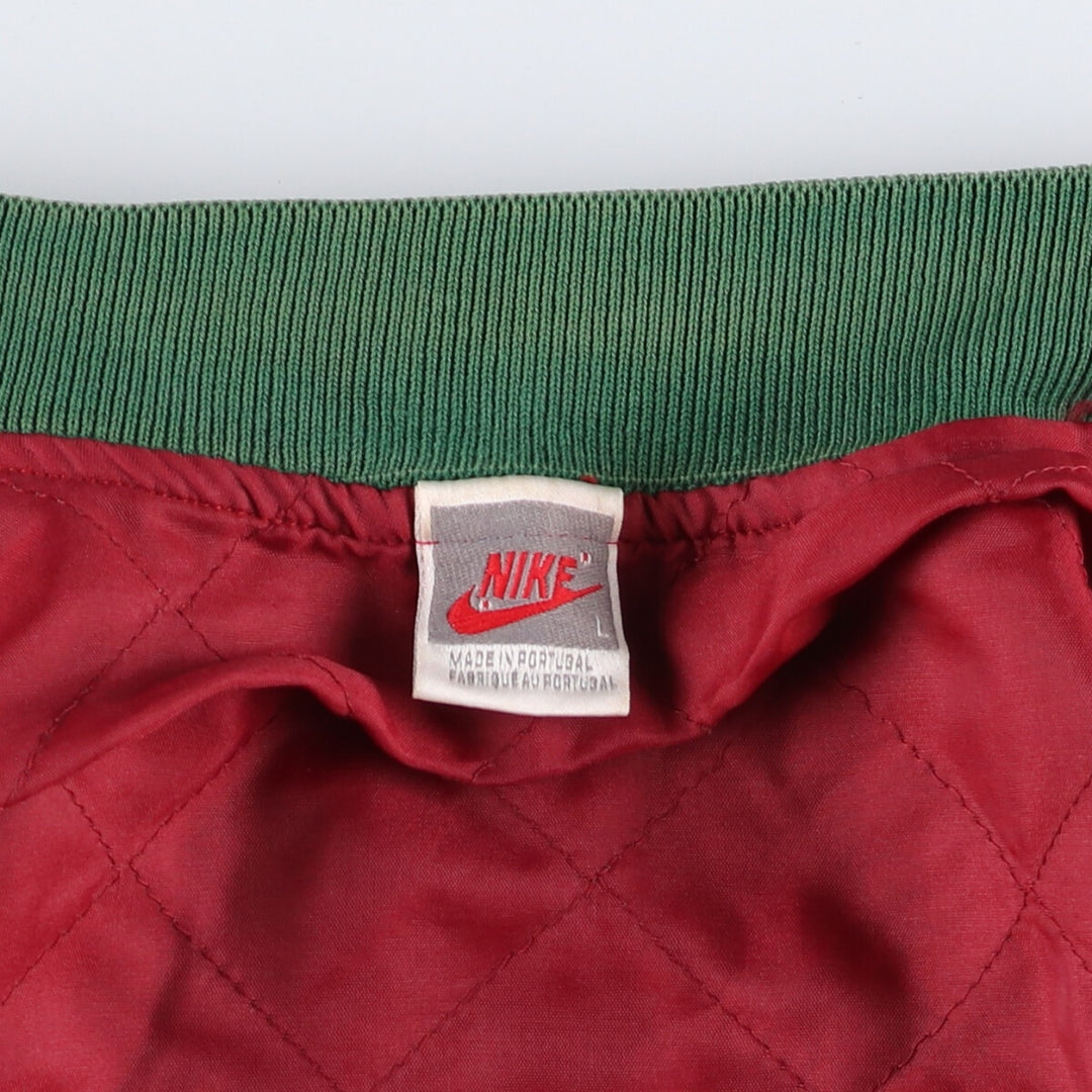 90'S Nike Silver Tag Back Logo Padded Cotton Button Varsity Jacket Men's L Size /eaa525083