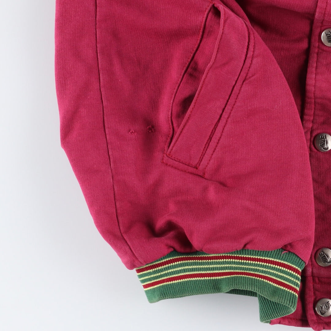 90'S Nike Silver Tag Back Logo Padded Cotton Button Varsity Jacket Men's L Size /eaa525083