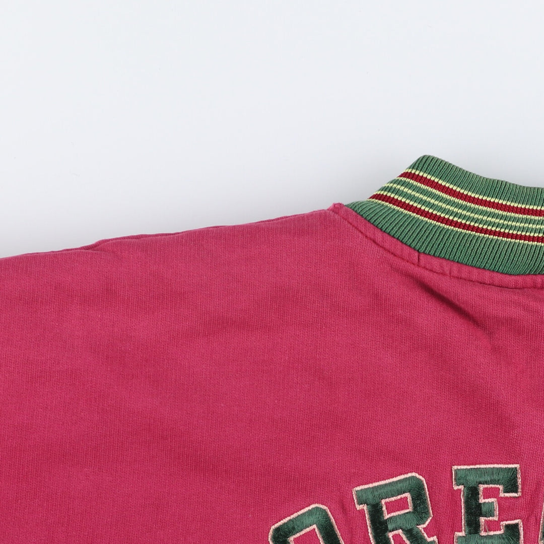 90'S Nike Silver Tag Back Logo Padded Cotton Button Varsity Jacket Men's L Size /eaa525083