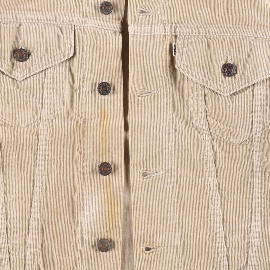 70'S Levi's Vintage Trucker Type Corduroy Jacket Men's M Size / eaa525084