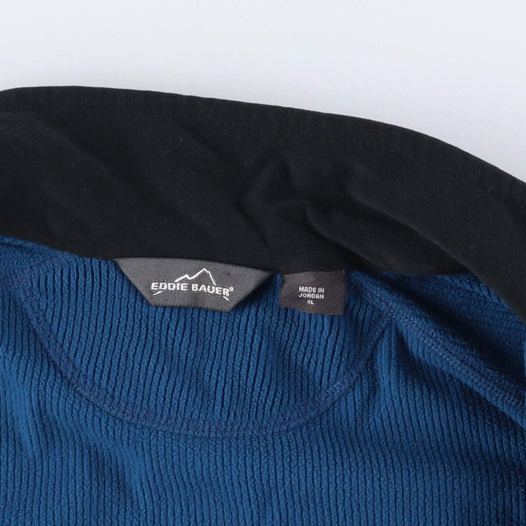Eddie Bauer Fleece Jacket, Men's XL polyester blue type Vintage Second Hand
