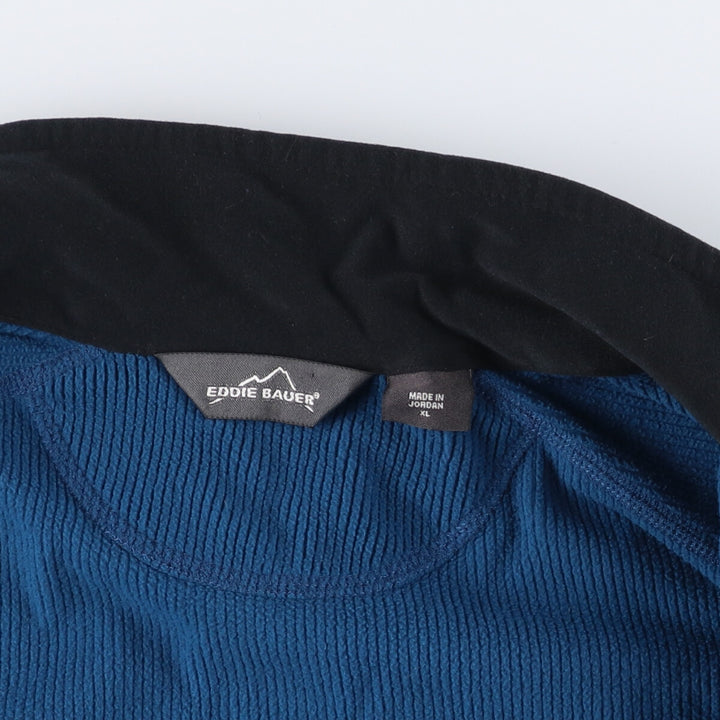 Eddie Bauer Fleece Jacket, Men's XL polyester blue type Vintage Second Hand
