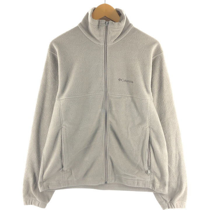 00'S Columbia fleece jacket, men's size M polyester Beige type Vintage Second Hand