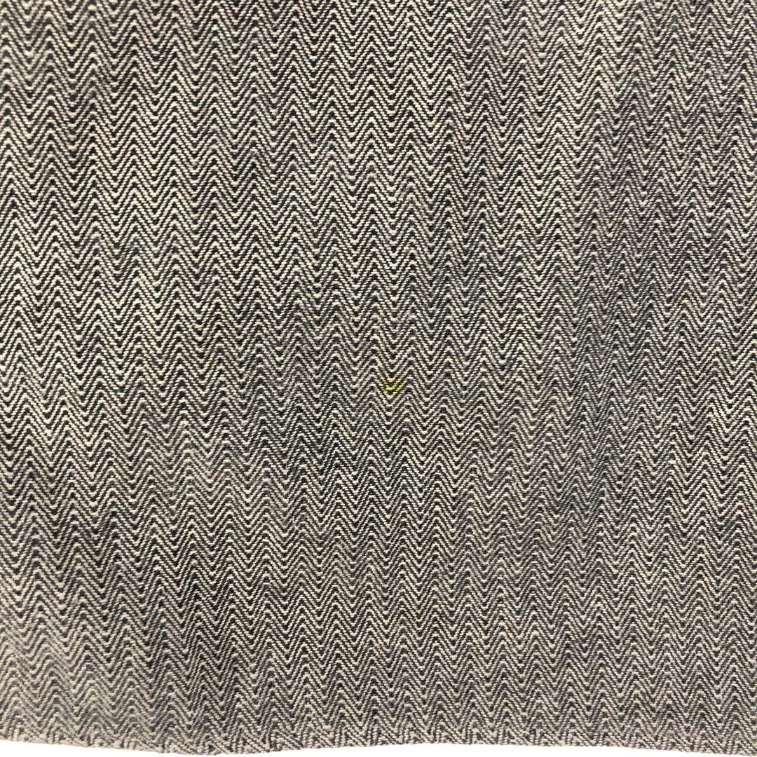 Vintage 90'S J.Crew Houndstooth Pattern Long Sleeve Light Flannel Shirt, Men's Size L cotton gray type Vintage Second Hand