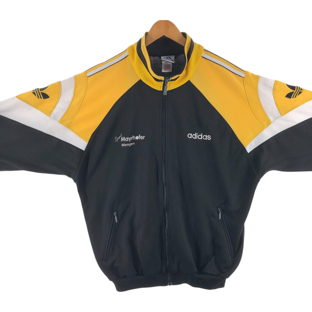 90'S Adidas Back Print Jersey Track Jacket Men's L Size Vintage polyester black type Vintage Second Hand