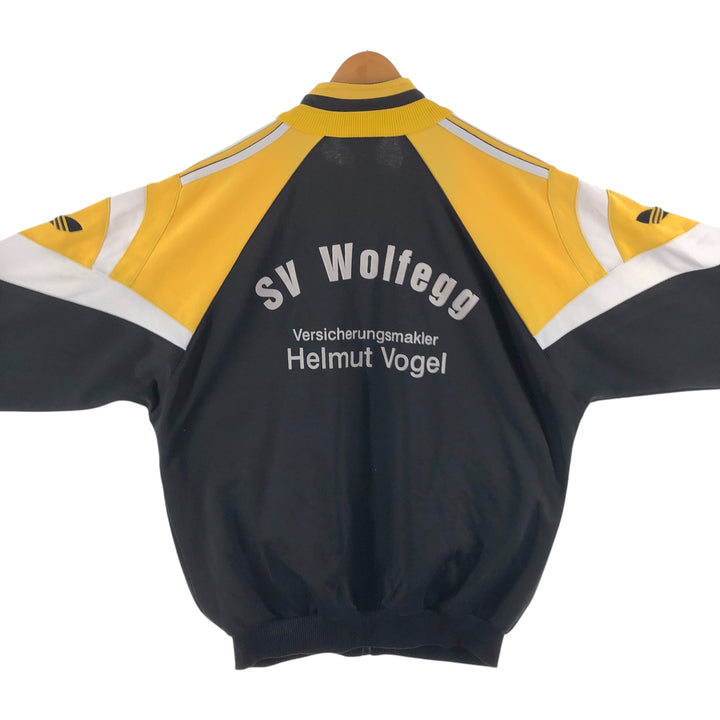 90'S Adidas Back Print Jersey Track Jacket Men's L Size Vintage polyester black type Vintage Second Hand