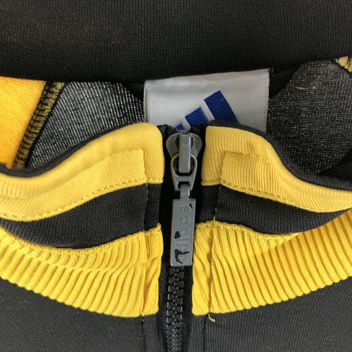 90'S Adidas Back Print Jersey Track Jacket Men's L Size Vintage polyester black type Vintage Second Hand