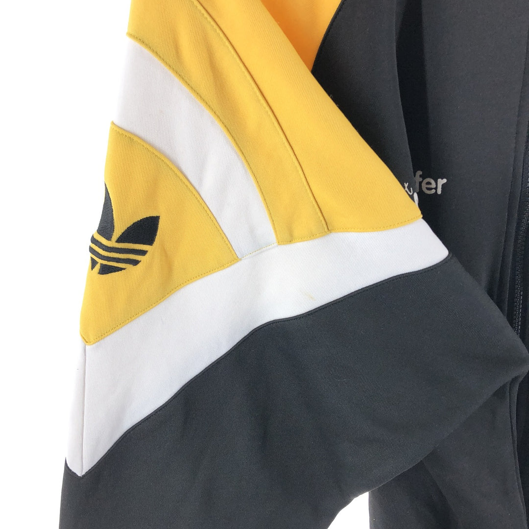 90'S Adidas Back Print Jersey Track Jacket Men's L Size Vintage polyester black type Vintage Second Hand