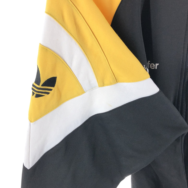 90'S Adidas Back Print Jersey Track Jacket Men's L Size Vintage polyester black type Vintage Second Hand