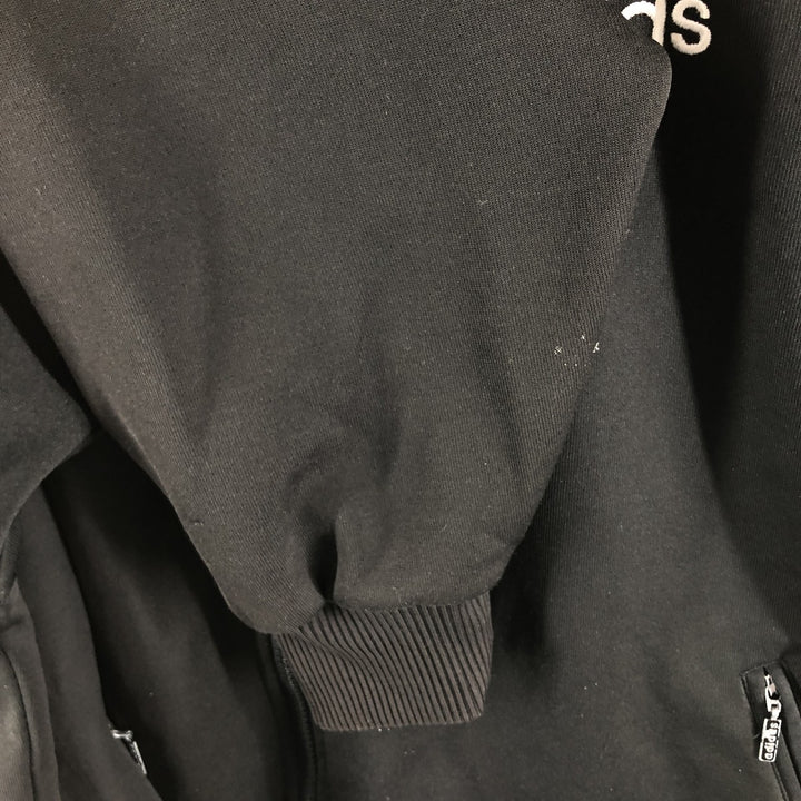 90'S Adidas Back Print Jersey Track Jacket Men's L Size Vintage polyester black type Vintage Second Hand