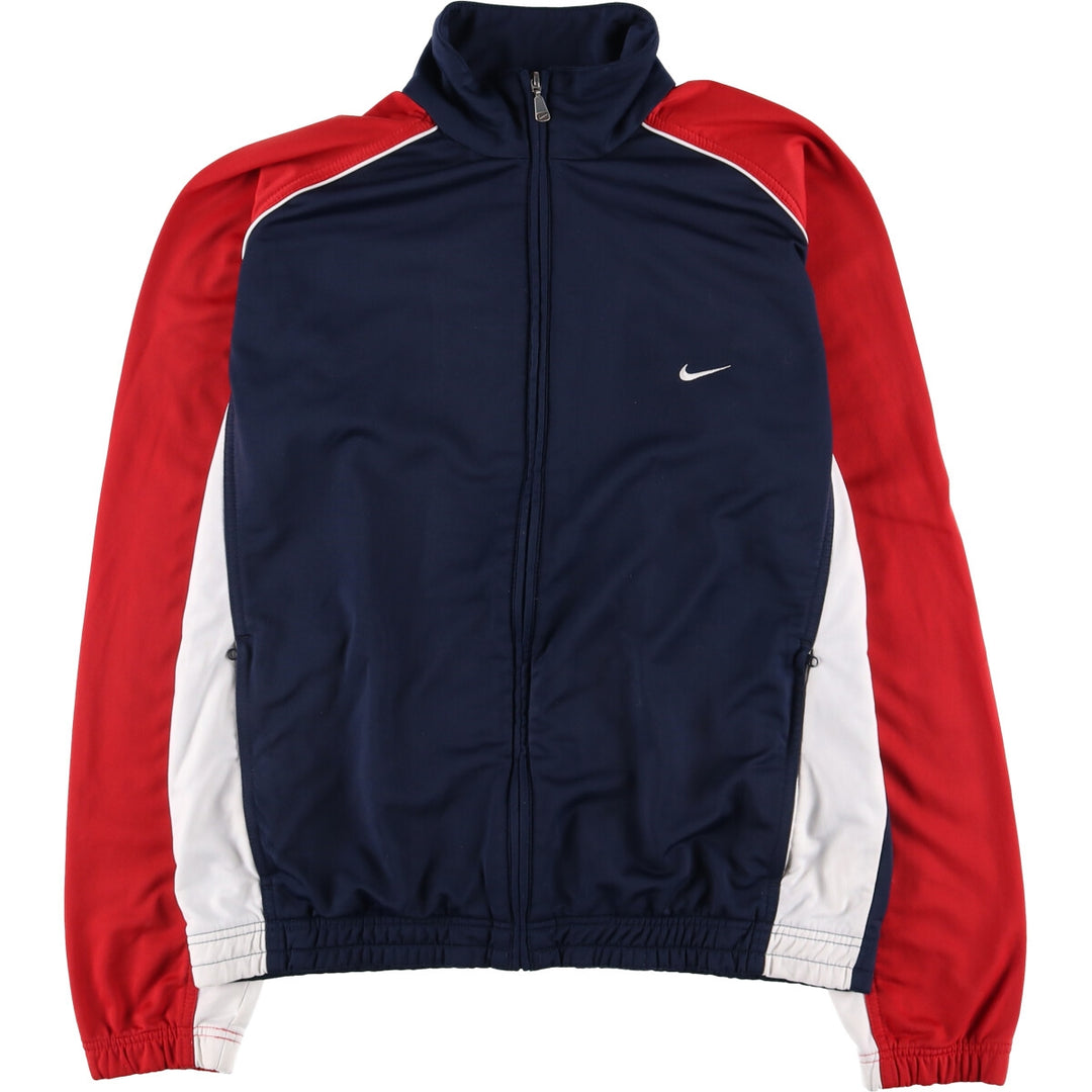 00'S Nike Jersey Track Jacket Men's L size polyester navy blue type Vintage Second Hand