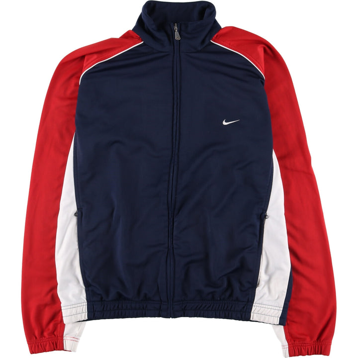 00'S Nike Jersey Track Jacket Men's L size polyester navy blue type Vintage Second Hand
