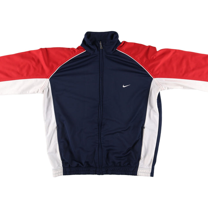 00'S Nike Jersey Track Jacket Men's L size polyester navy blue type Vintage Second Hand