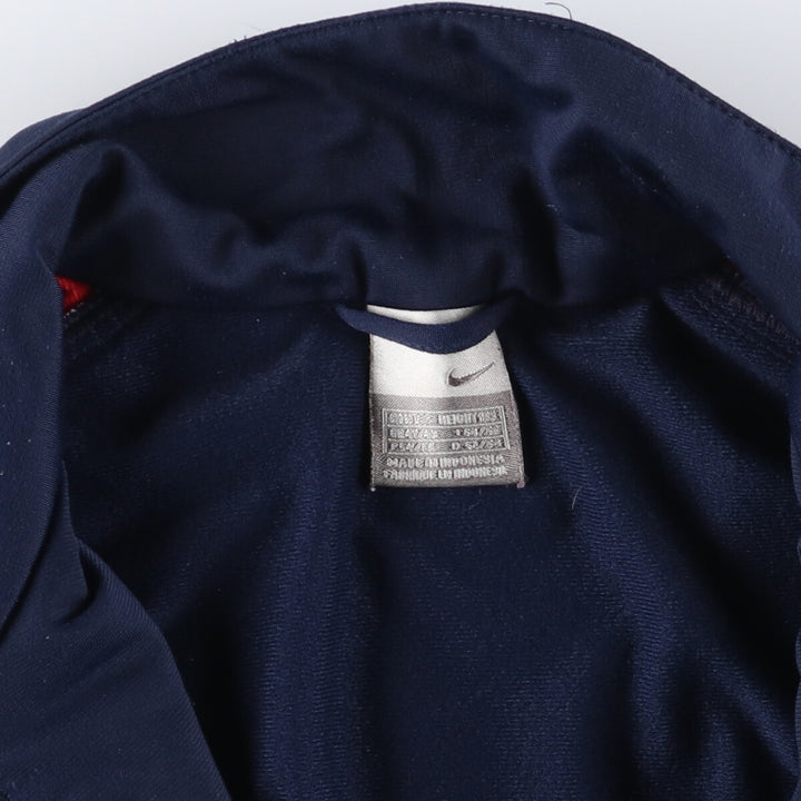 00'S Nike Jersey Track Jacket Men's L size polyester navy blue type Vintage Second Hand