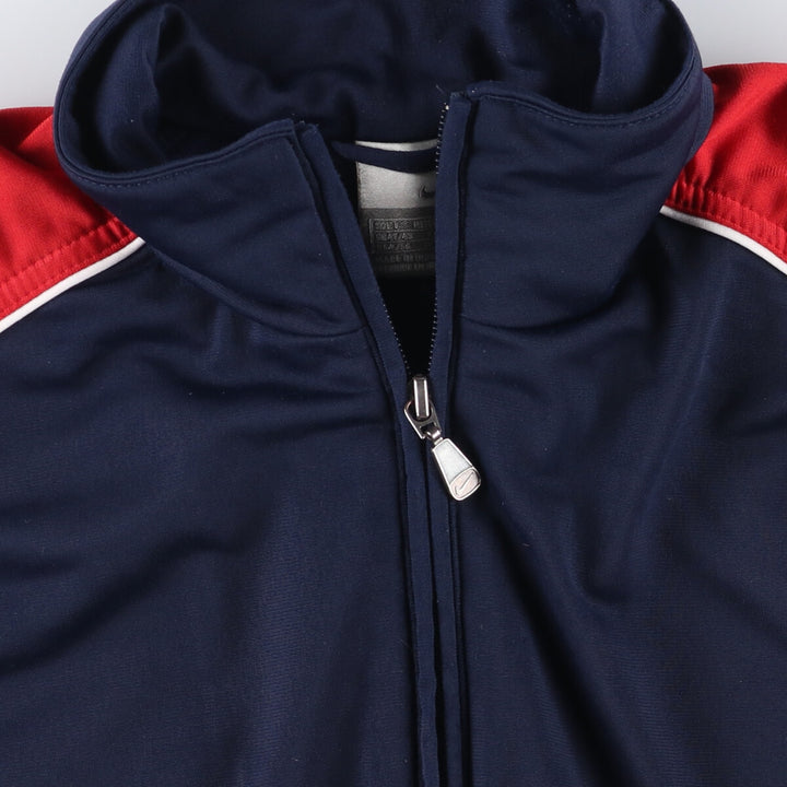 00'S Nike Jersey Track Jacket Men's L size polyester navy blue type Vintage Second Hand