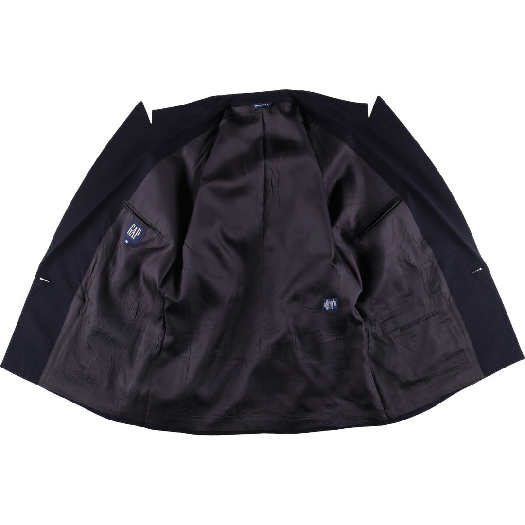 90'S Gap Old Gap Peaked Lapel Double Breasted Navy Blazer Tailored Jacket Made in USA Men's L size /eaa525378