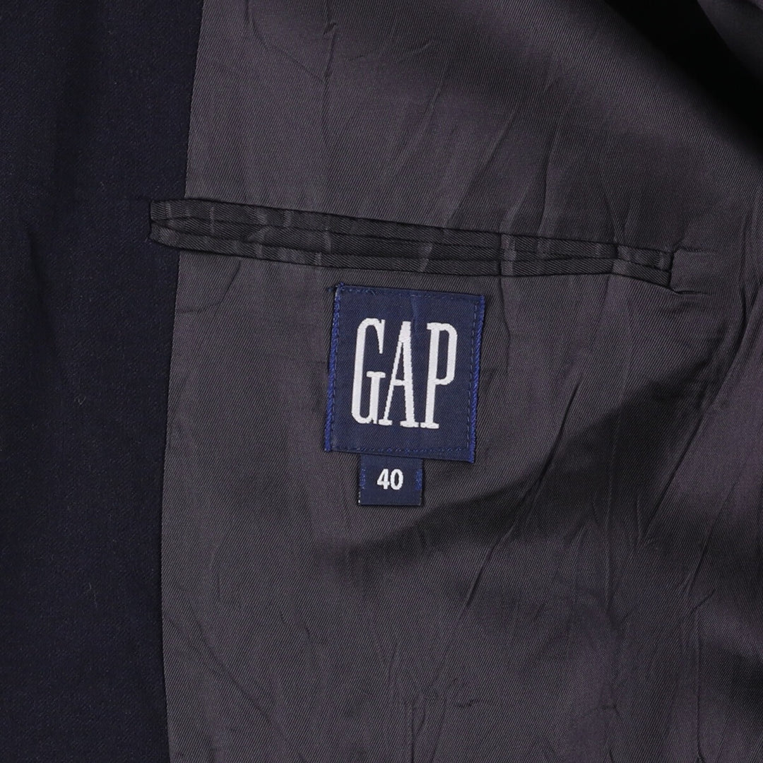 90'S Gap Old Gap Peaked Lapel Double Breasted Navy Blazer Tailored Jacket Made in USA Men's L size /eaa525378