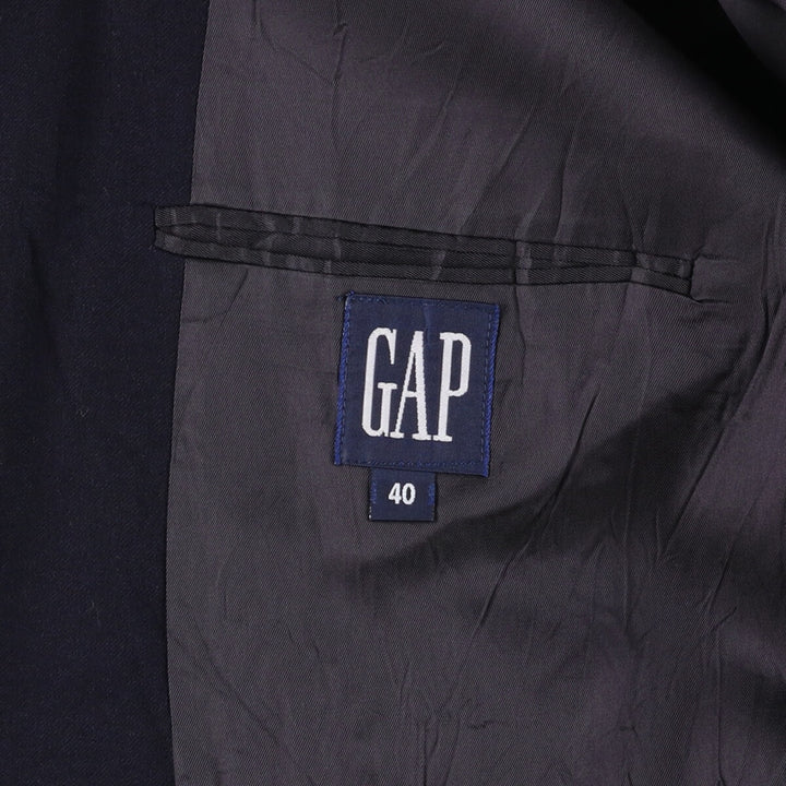 90'S Gap Old Gap Peaked Lapel Double Breasted Navy Blazer Tailored Jacket Made in USA Men's L size /eaa525378