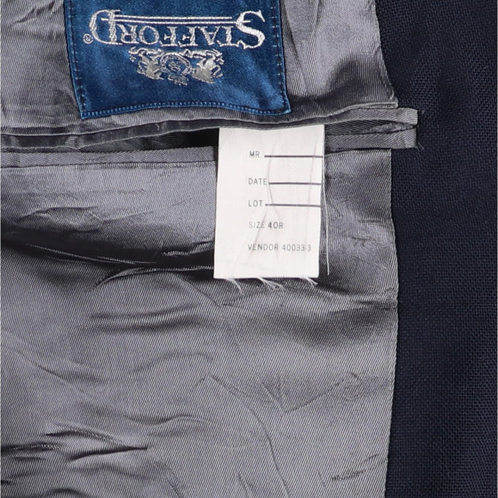 Stafford STAFFORD Navy blazer Tailored jacket Made in USA Men's M size /eaa525379