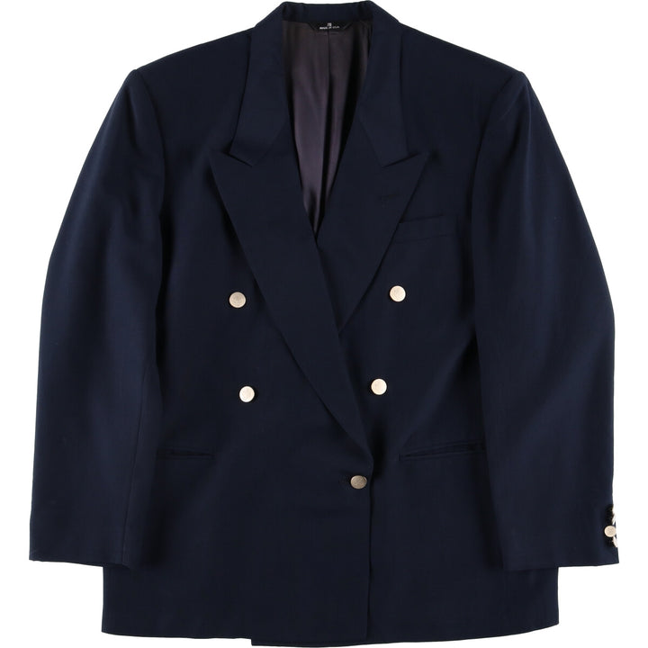 Perry Ellis PERRY ELLIS PORTFOLIO Double-breasted Peaked Lapel Navy Blazer Tailored Jacket Made in USA Men's M size /eaa525384