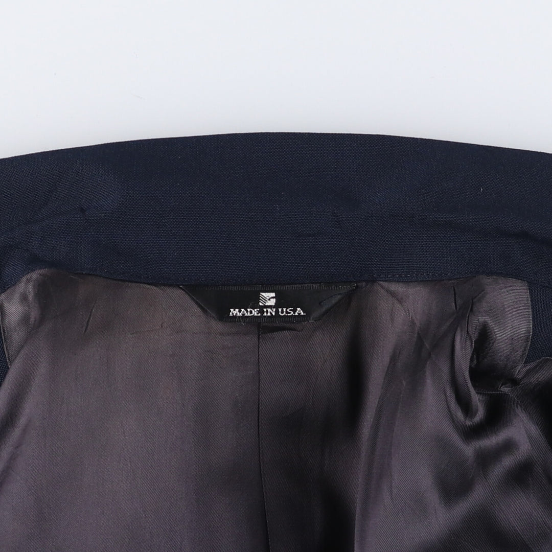 Perry Ellis PERRY ELLIS PORTFOLIO Double-breasted Peaked Lapel Navy Blazer Tailored Jacket Made in USA Men's M size /eaa525384