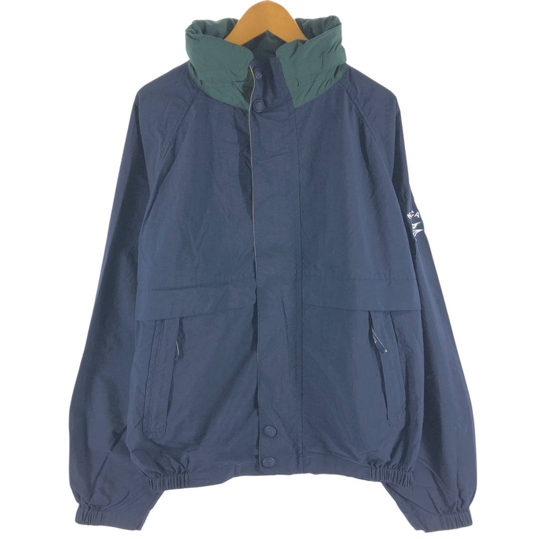 90'S NAUTICA sailing jacket, men's XL size Nylon navy blue type Vintage Second Hand