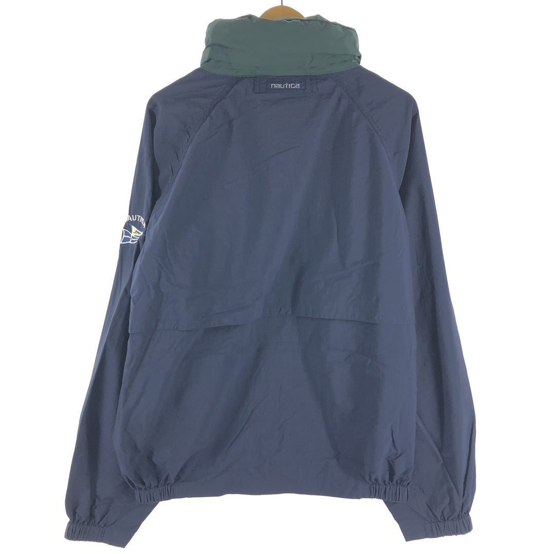 90'S NAUTICA sailing jacket, men's XL size Nylon navy blue type Vintage Second Hand