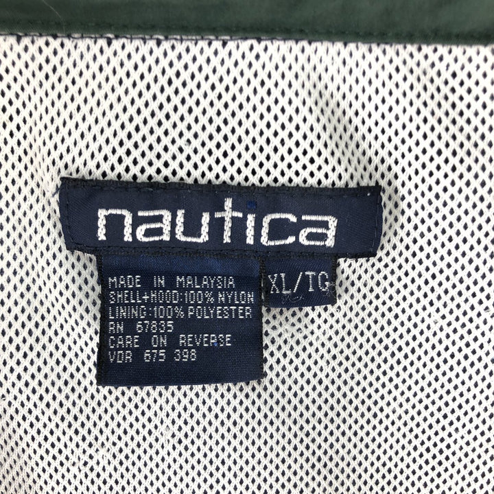 90'S NAUTICA sailing jacket, men's XL size Nylon navy blue type Vintage Second Hand