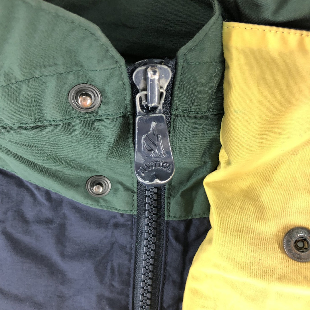 90'S NAUTICA sailing jacket, men's XL size Nylon navy blue type Vintage Second Hand