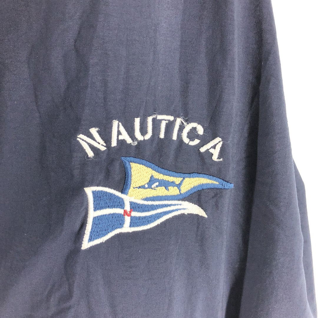 90'S NAUTICA sailing jacket, men's XL size Nylon navy blue type Vintage Second Hand