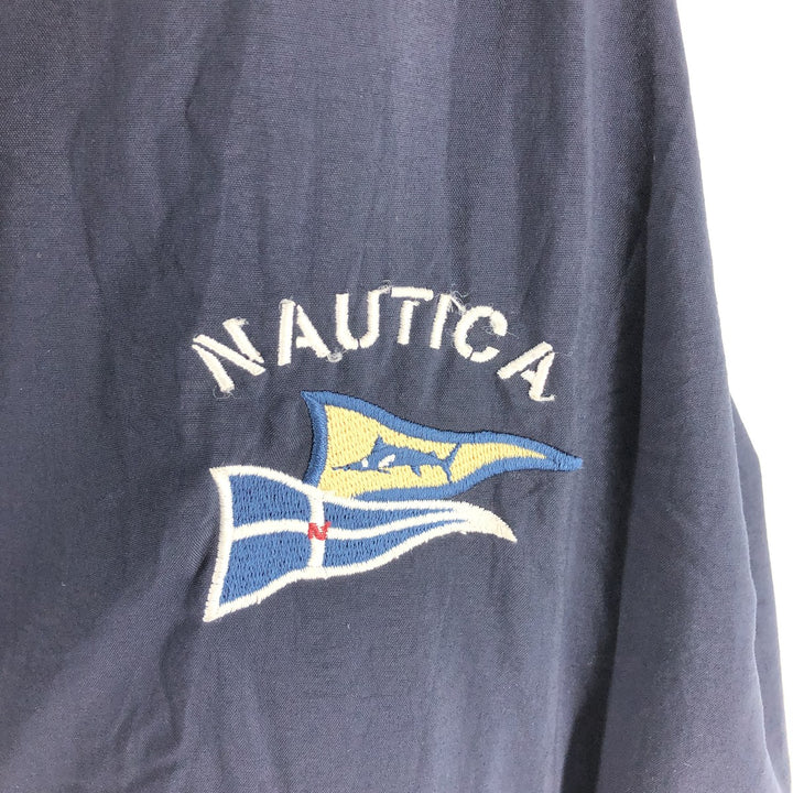 90'S NAUTICA sailing jacket, men's XL size Nylon navy blue type Vintage Second Hand