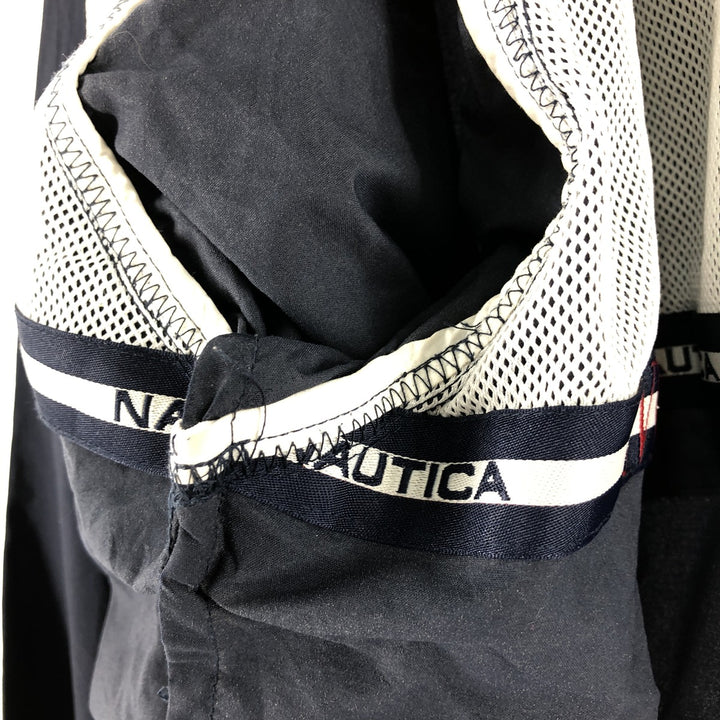 90'S NAUTICA sailing jacket, men's XL size Nylon navy blue type Vintage Second Hand