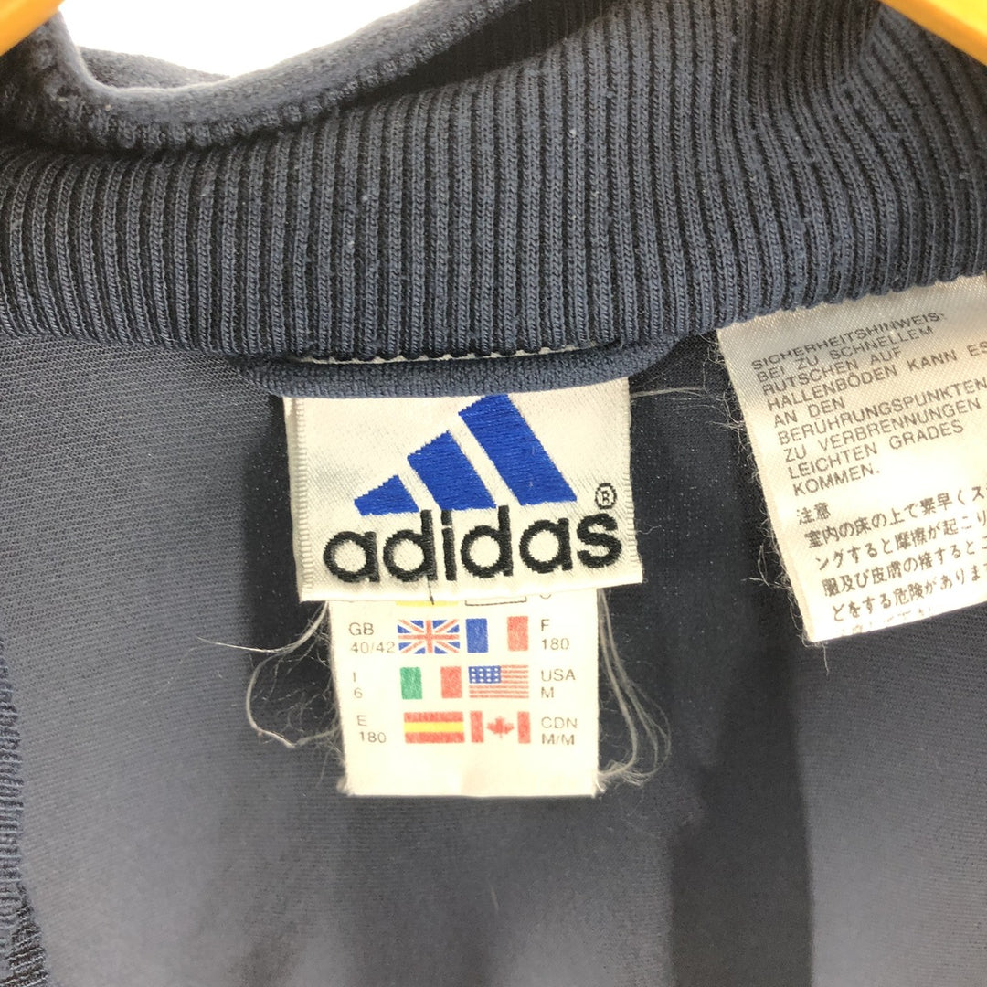 00'S adidas Velour Jersey Track Jacket Men's M size polyester navy blue type Vintage Second Hand