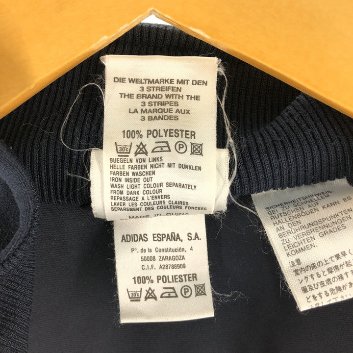 00'S adidas Velour Jersey Track Jacket Men's M size polyester navy blue type Vintage Second Hand