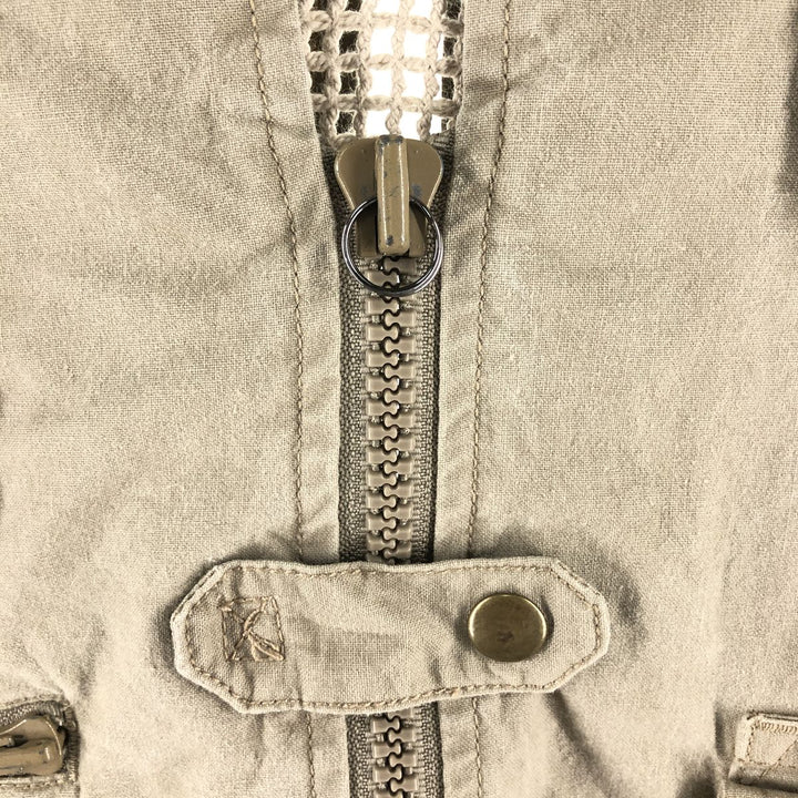 80'S Banana Republic Safari Vest Men's XL Size Vintage cotton Beige type Vintage Second Hand
