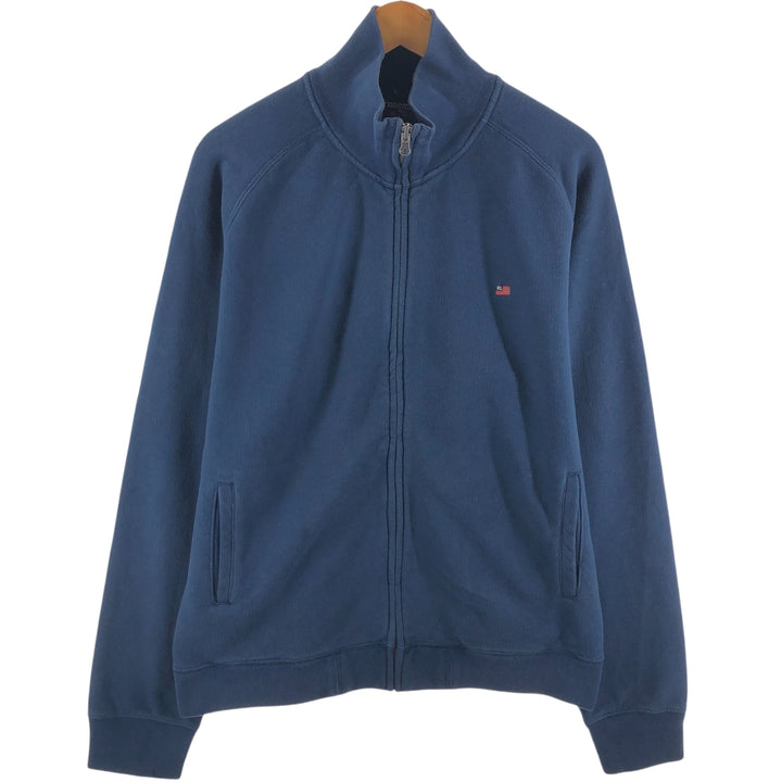 90'S Ralph Lauren POLO JEANS COMPANY full zip sweatshirt, men's size L, vintage cotton Navy blue Vintage Second Hand