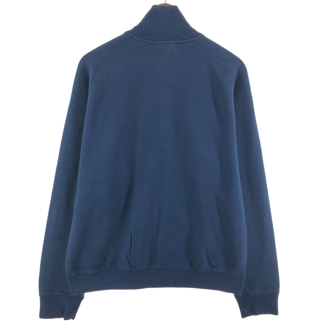 90'S Ralph Lauren POLO JEANS COMPANY full zip sweatshirt, men's size L, vintage cotton Navy blue Vintage Second Hand